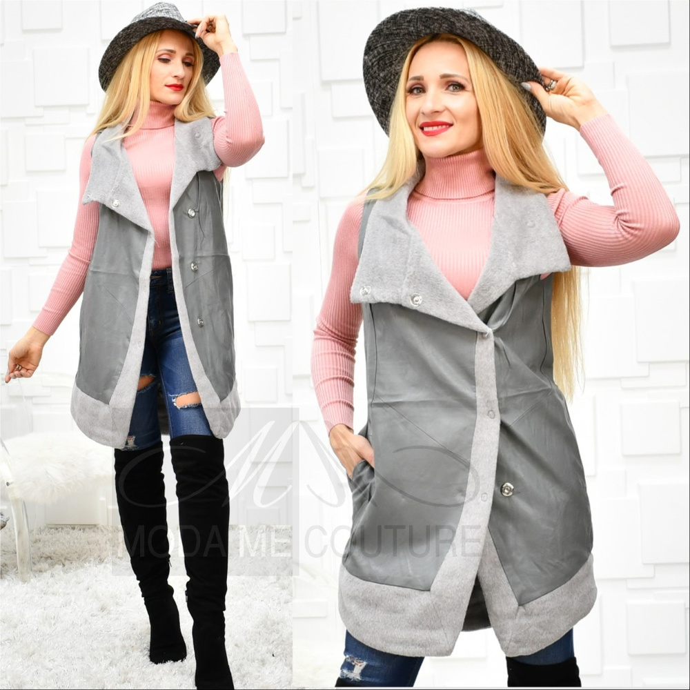 MARCY FAUX LEATHER VEST